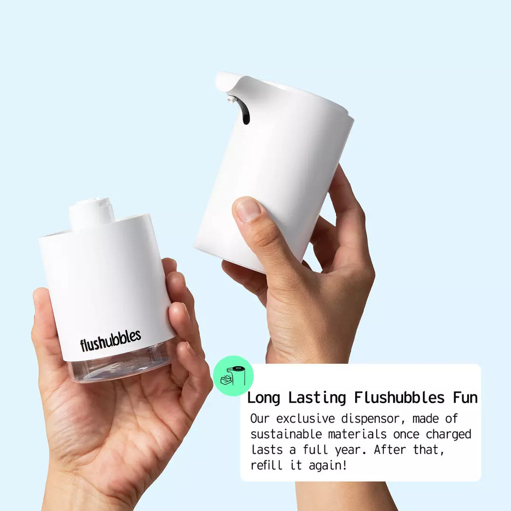 FLUSHUBBLES ESSENTIAL BUNDLE (1 Kit & 3 Travel Bottles)